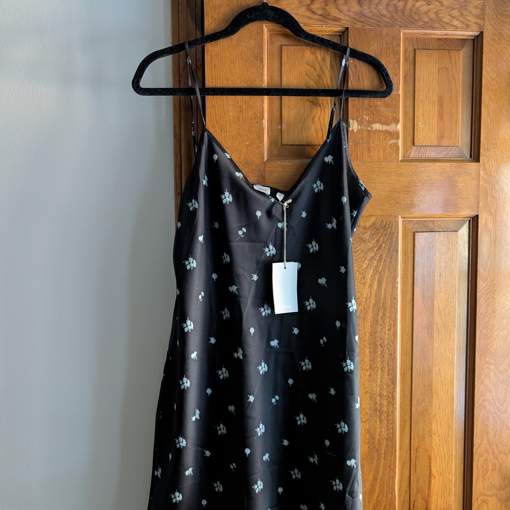 Wilfred Black and Blue Floral Dress